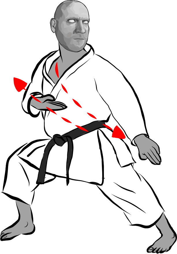 Gedan shuto uke (Lower Level Knife Hand Block)